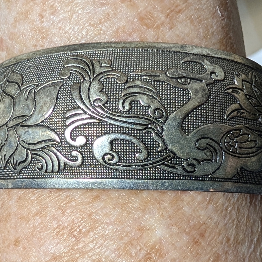 Intricate Silver Cuff Bracelet
